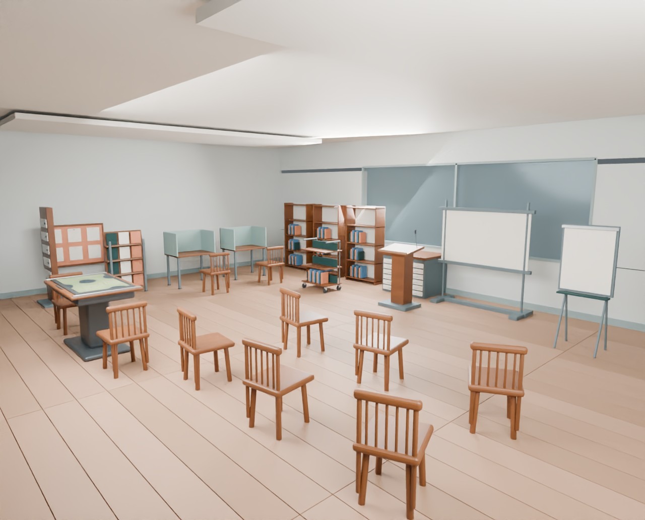 Development imagery for the institute’s virtual facilities aboard JBS Intention.