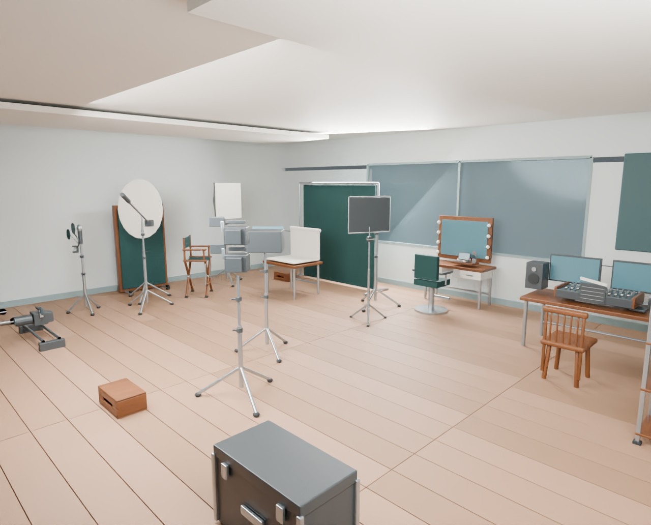 Development imagery for the Production House, one of the shared organizations aboard the ship.